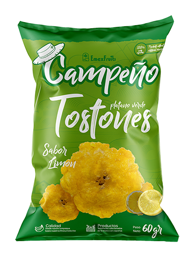 Tostones de plátano verde sabor limón